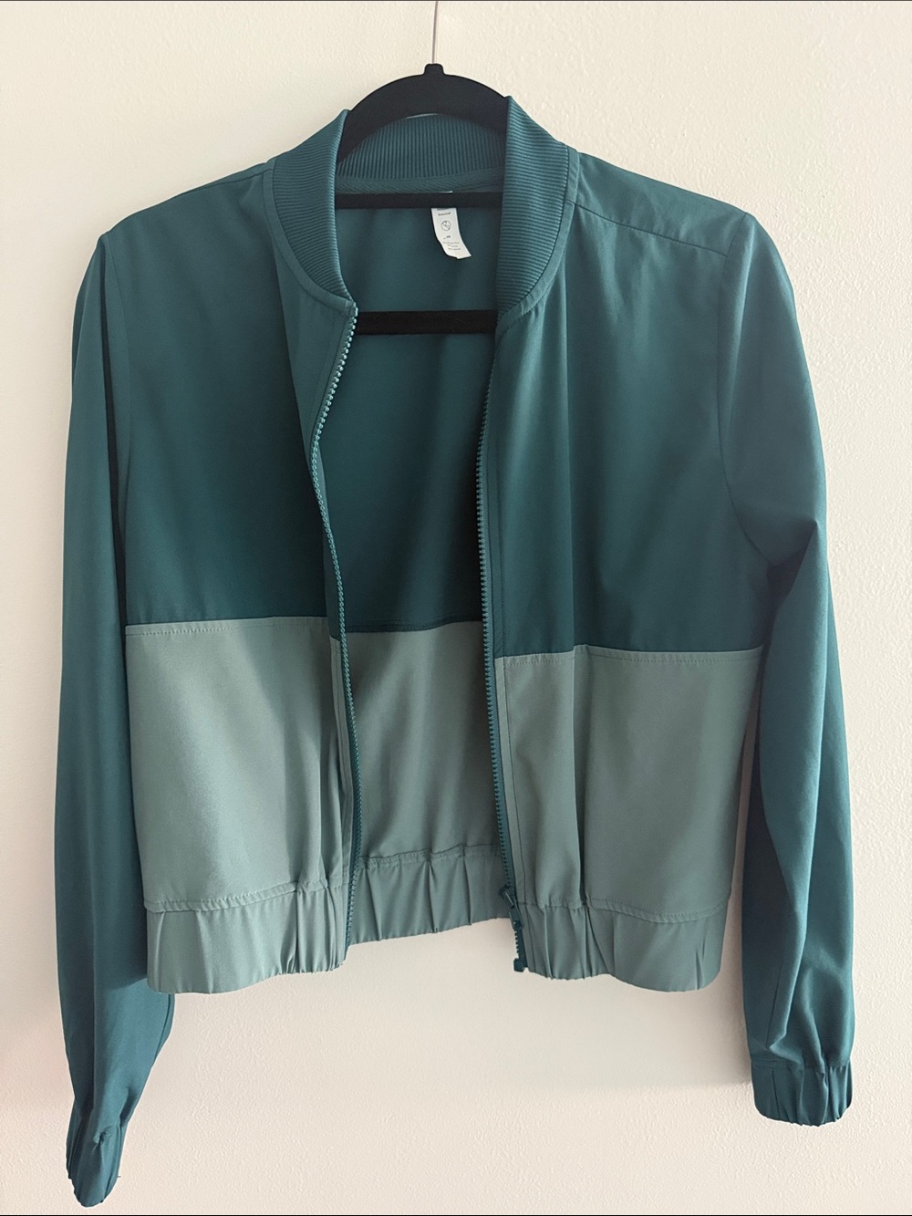 Active USA Teal Two-Tone Zip Bomber Jacket